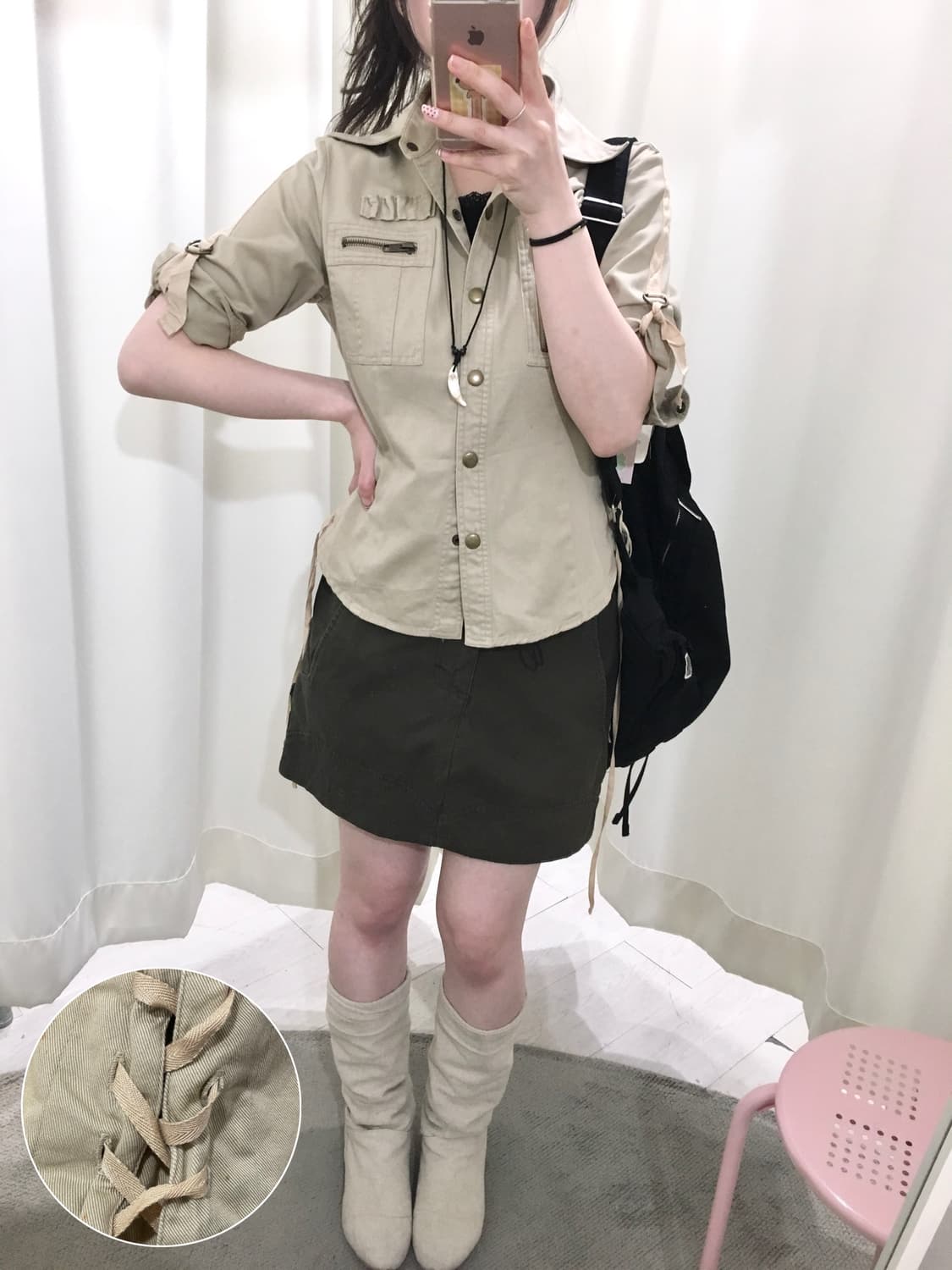 Eyelet Strap Y2K Jacket 상품이미지1