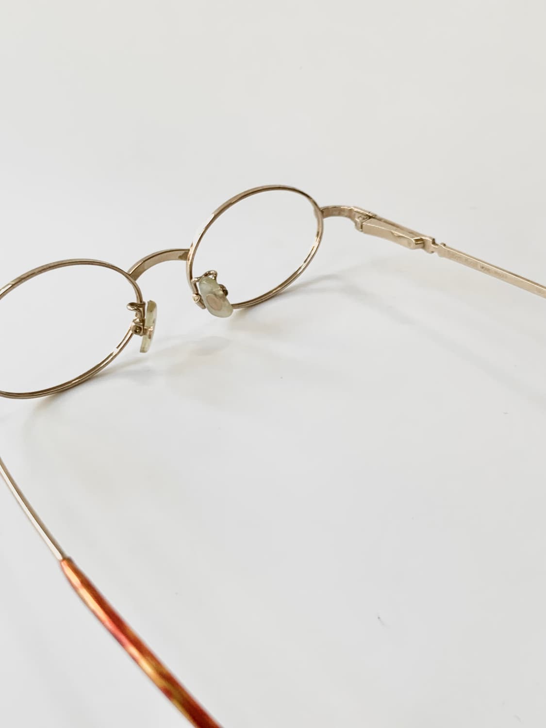 [픽키-587] (Small) 골드 오벌 안경테 빈티지 메탈 상품이미지6