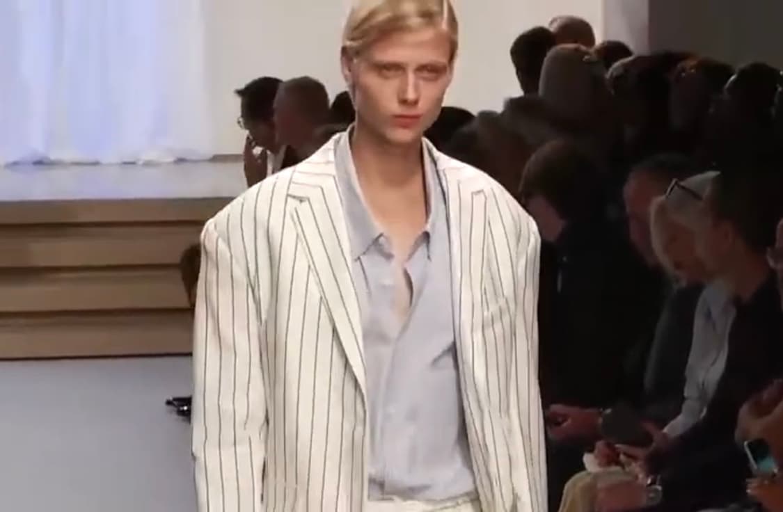 질 샌더(Jil Sander) 크롭  핀스트라이프 블레이저 상품이미지5