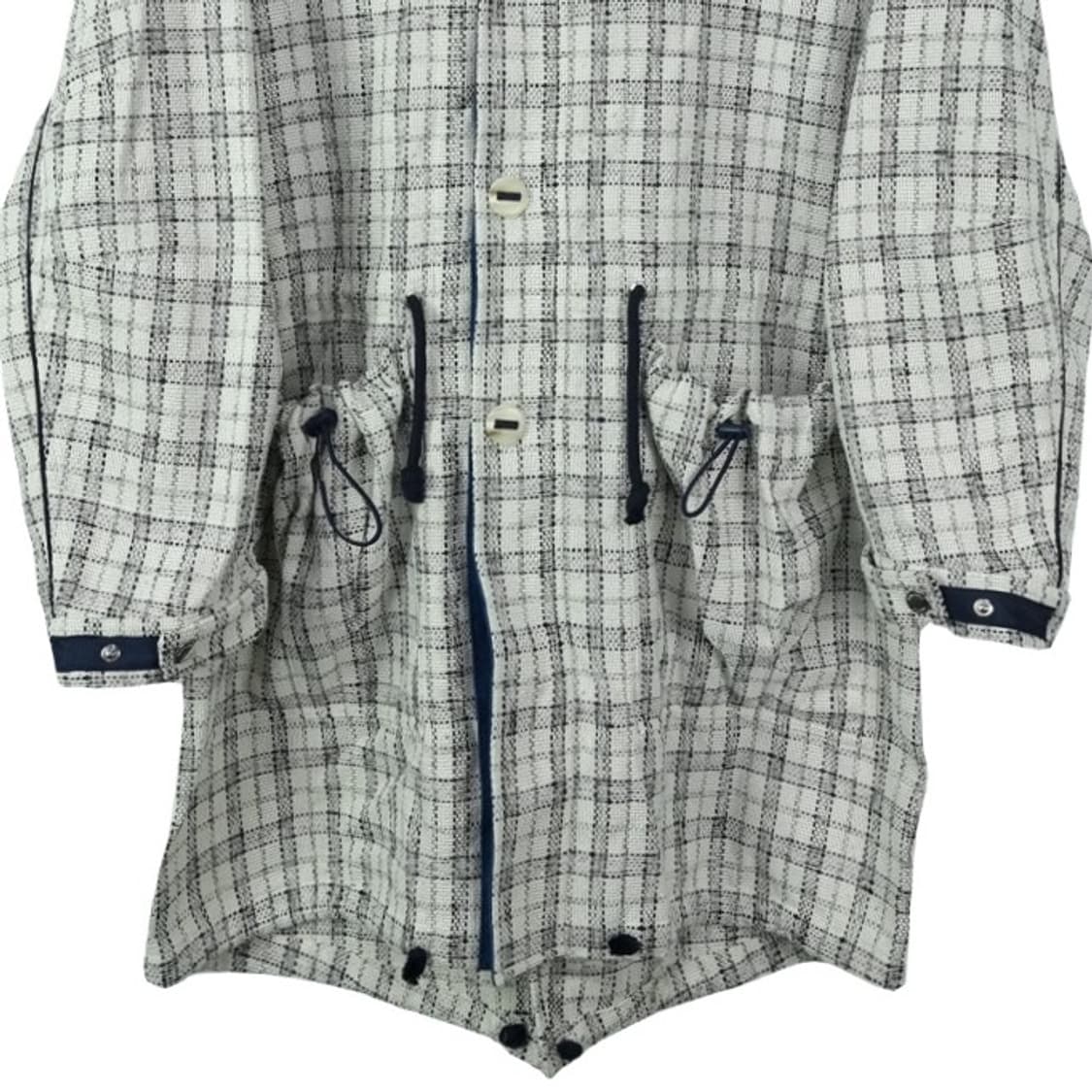 [로맨틱크라운] 오버핏 데님 카라 트위드 야상 코트 M18770 상품이미지5