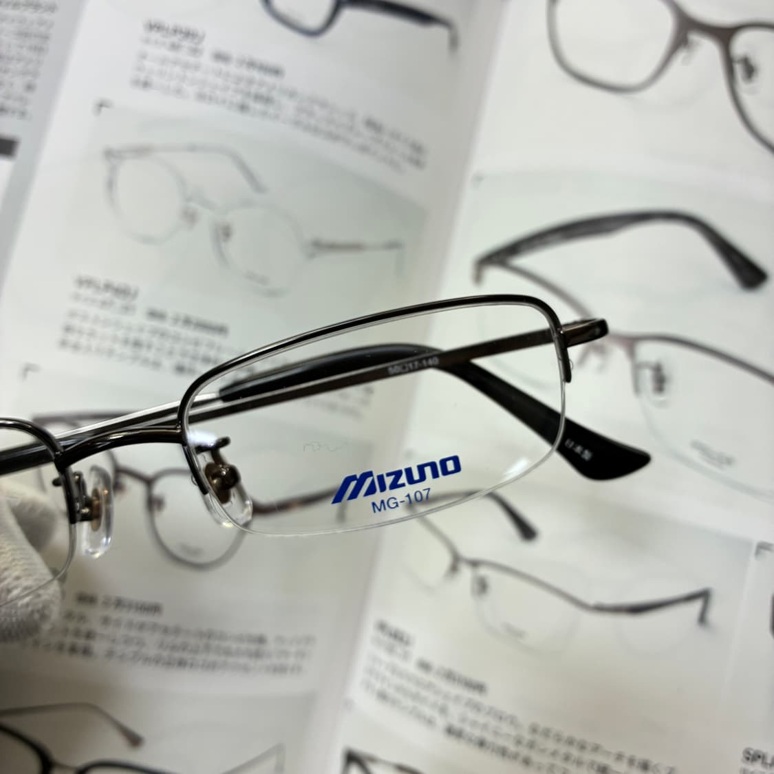 MIZUNO 미즈노 스퀘어 반무테 티타늄 일본 안경 상품이미지2