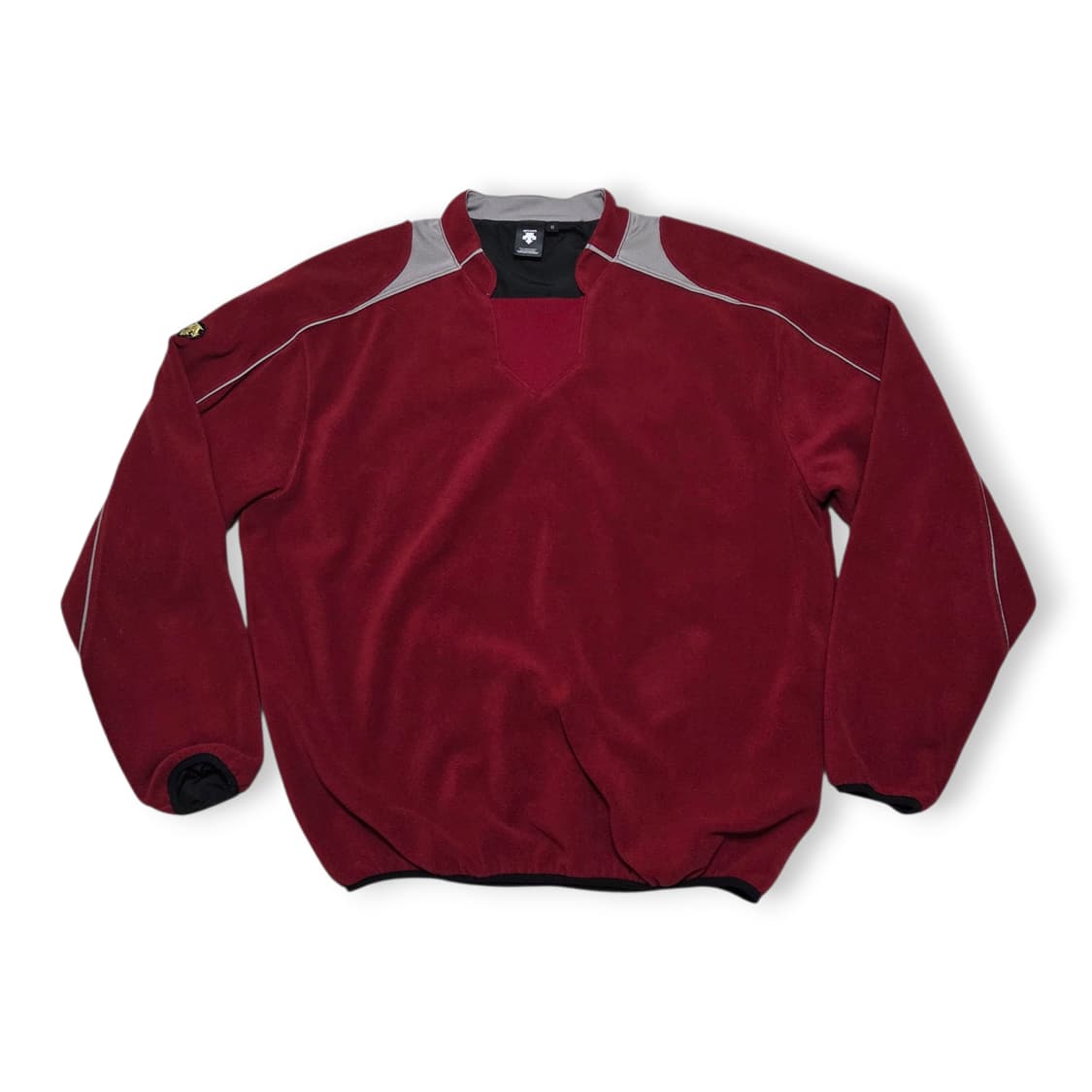 Descente (일본판)데상트 버건디 플리스 웜업 셔츠 상품이미지1