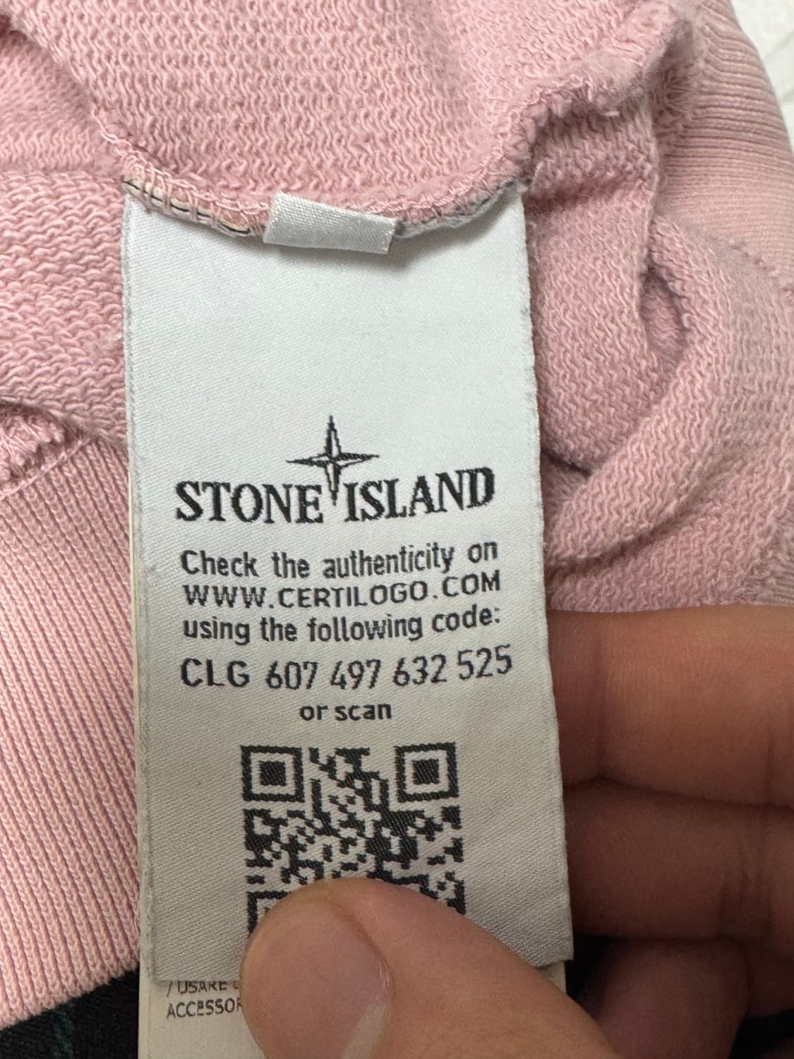 [M]스톤아일랜드 핑크 롱슬리브 맨투맨 상품이미지8