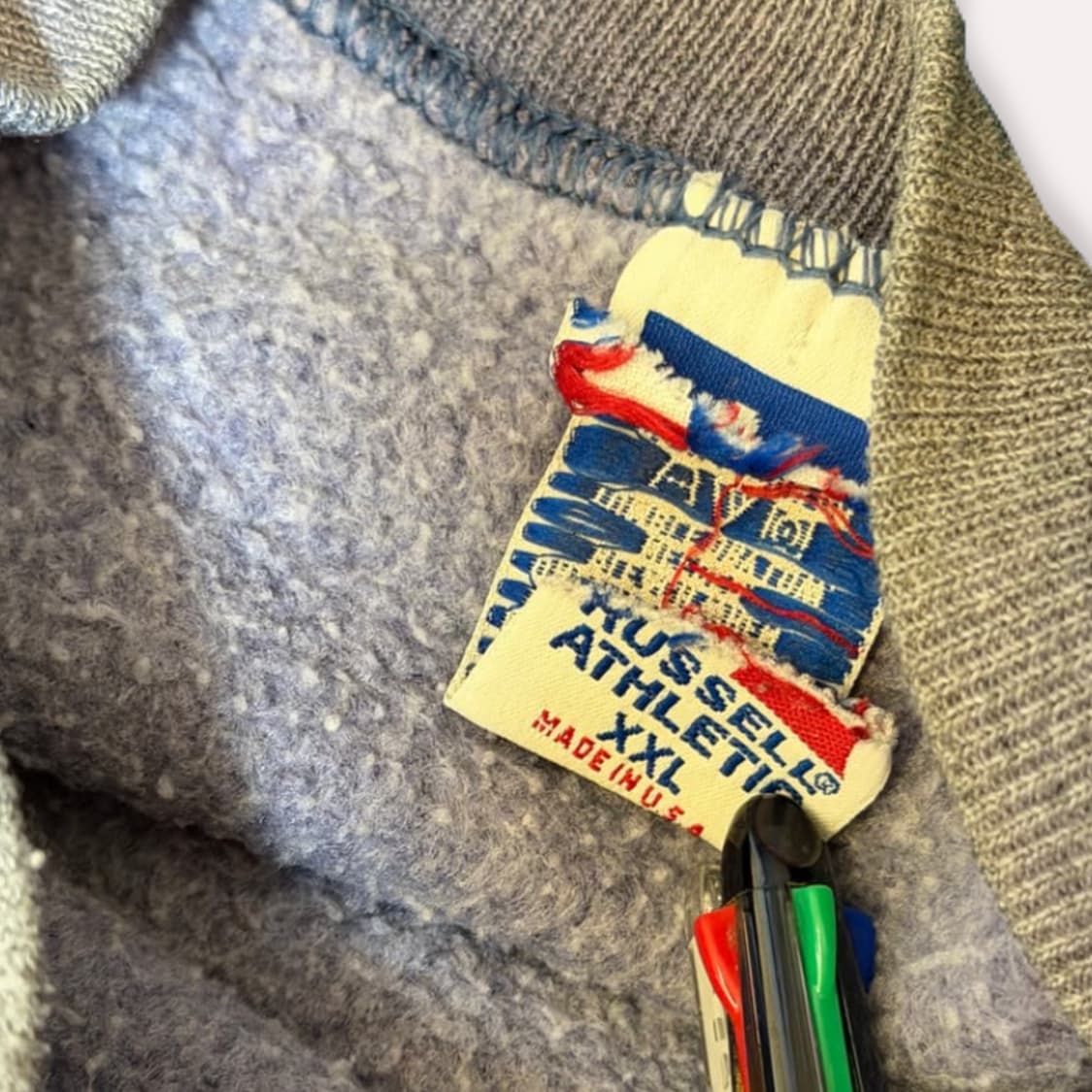 90s Russell Athletic 러셀 페이디드 스웻 상품이미지4