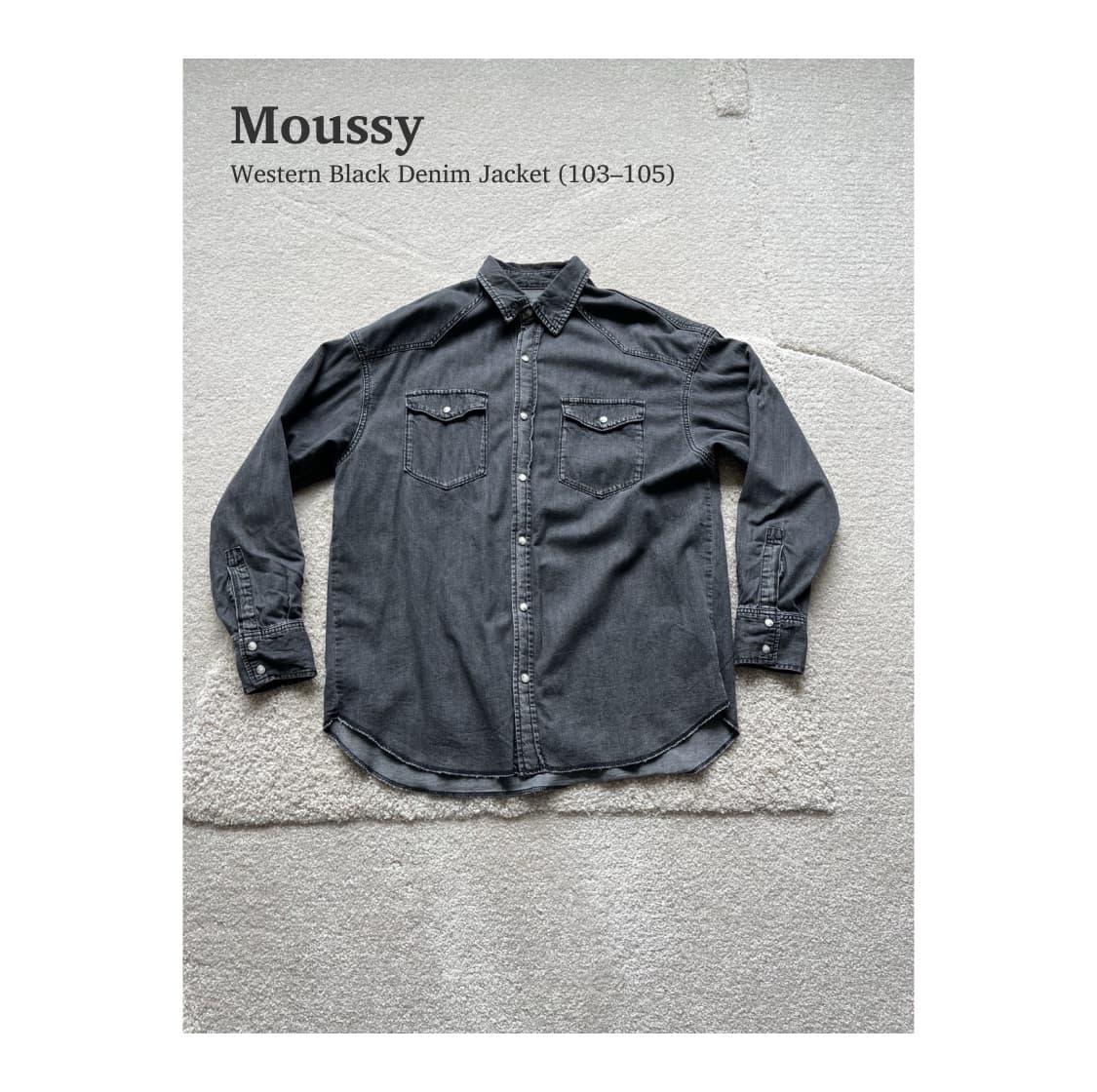 Moussy 웨스턴 블랙 데님 자켓 (103-105) 상품이미지1
