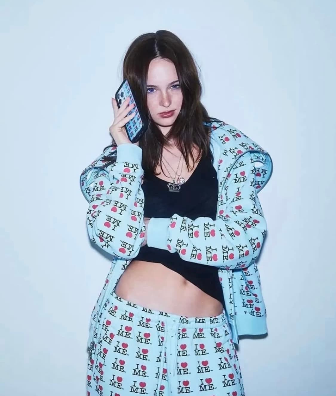 애슐리 윌리엄스 아이 하트 미 블루 후드집업 상품이미지3