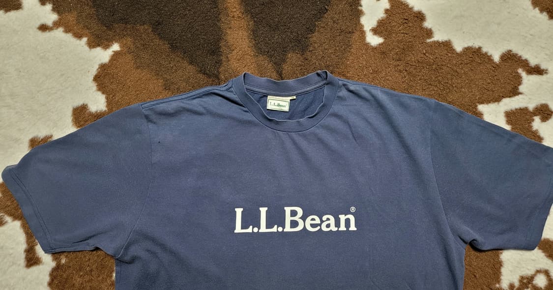 LLBean  (작은홀) 남성용 빈티지 블루 반팔티(M) 상품이미지3