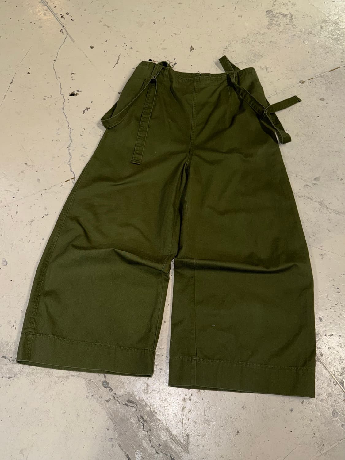 khaki wide-fit overalls pants 상품이미지4