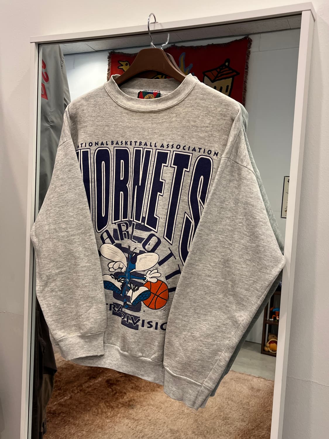 90s Jostens NBA 샬럿 호네츠 스웻셔츠 (made USA) 상품이미지1