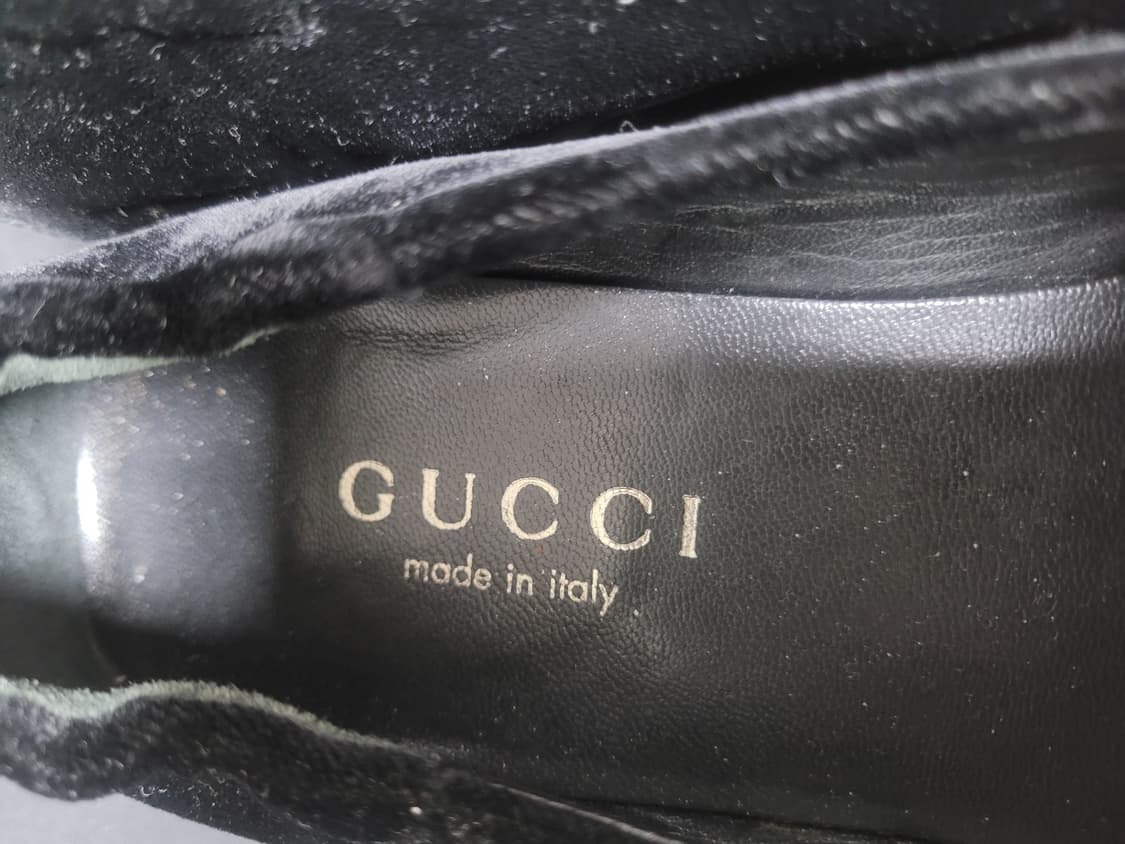 구찌 여성 구두 블랙 벨벳 로퍼 36 정품 상품이미지6