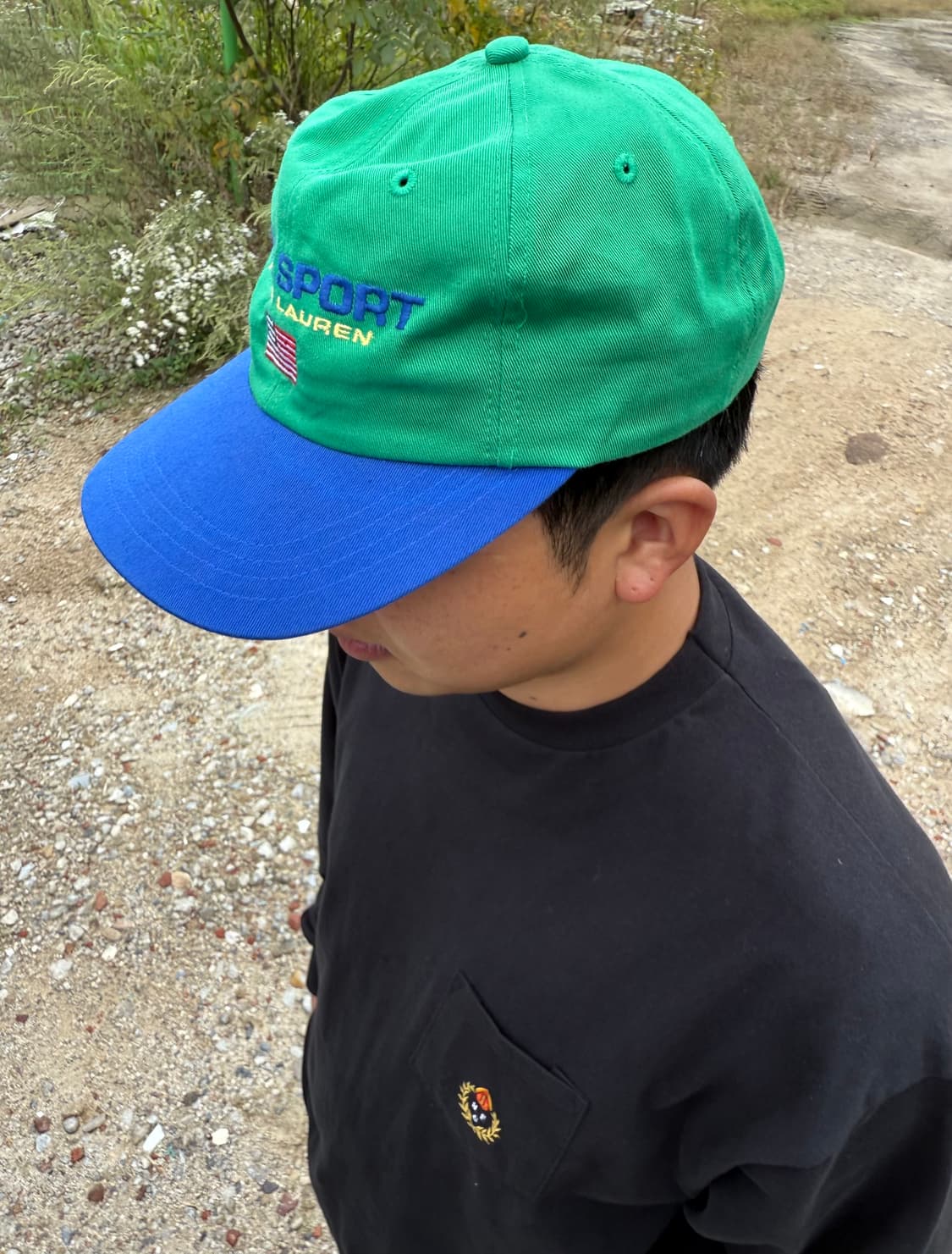 90s Polo Sport Ralph Lauren 빈티지 투톤 캡 상품이미지3