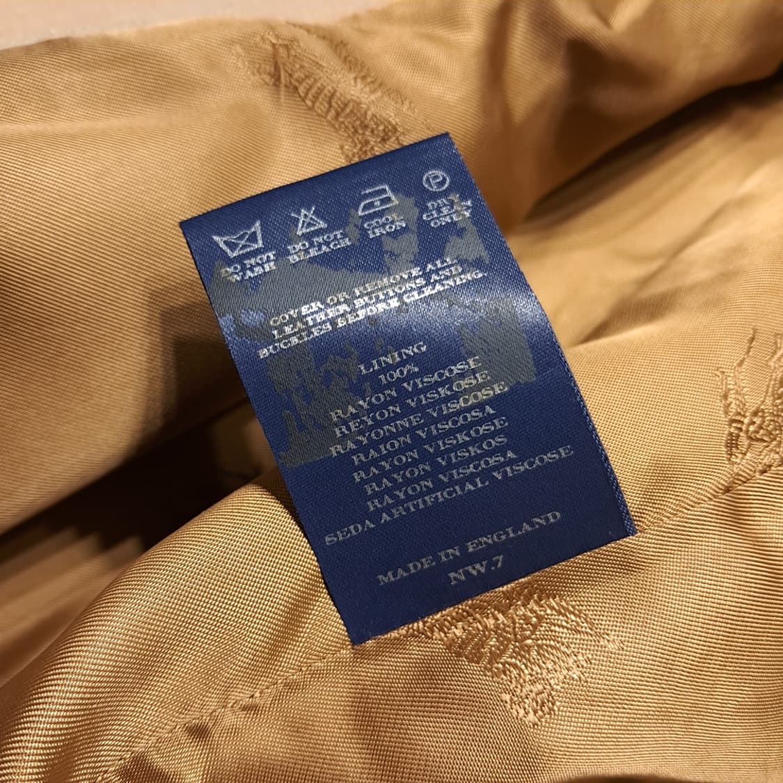 CL225 L 버버리 00s 영국판 울캐시미어 히든 카멜 코트 상품이미지6