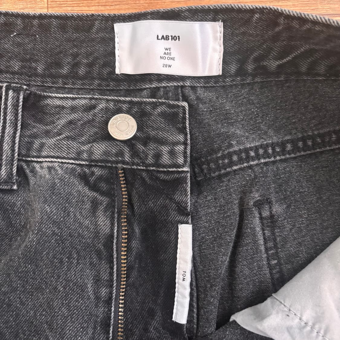LAP 랩101 흑청 워싱 데님 28 청바지 TOM 스트레이트 상품이미지5