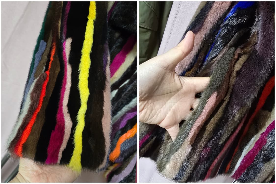 천연밍크퍼 멀티컬 숏자켓/여77 상품이미지2