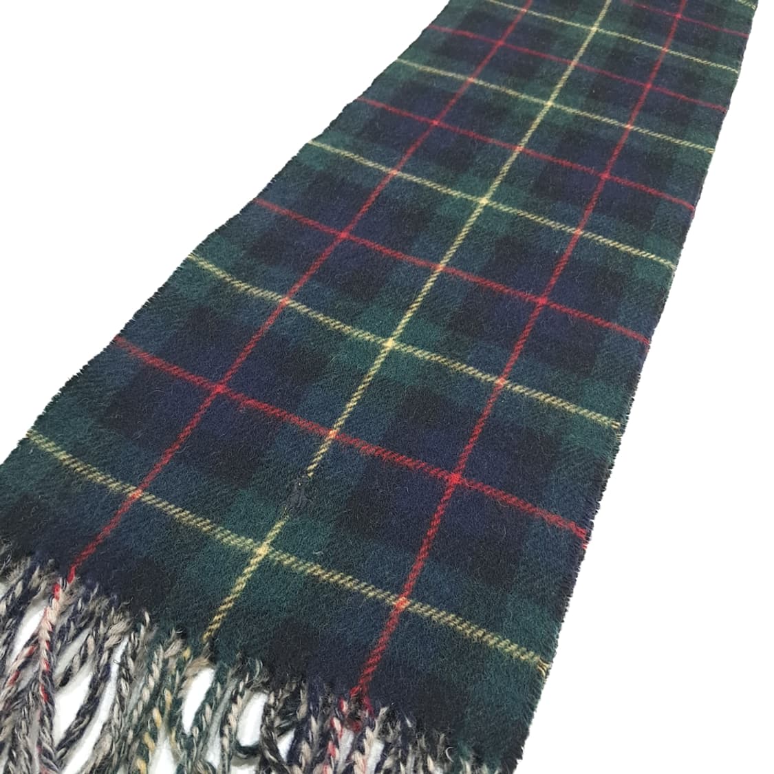 MX294 폴로 랄프로렌 블랙워치 헤링본 램스울 양면 목도리 머플러 상품이미지2