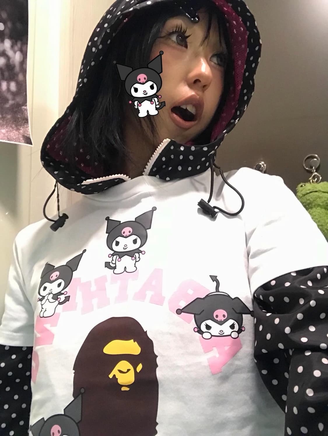 Bape X Sanrio Kuromi T-shirt ( 새상품 ) 상품이미지6