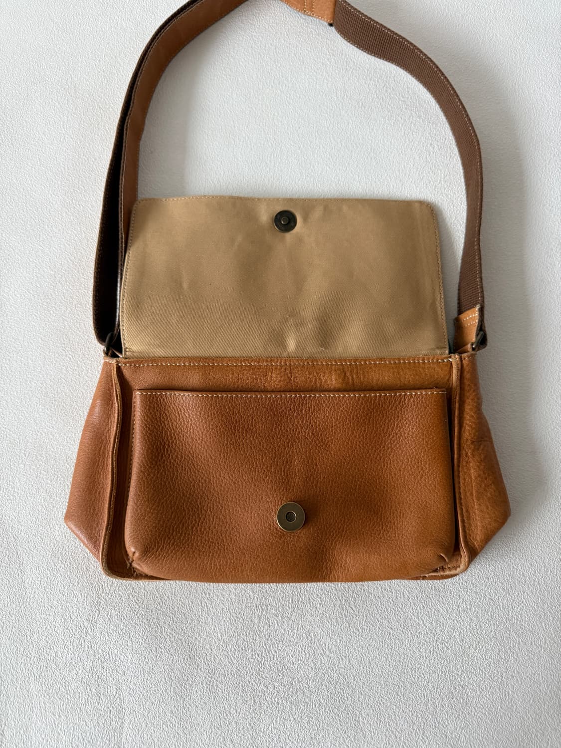 Pre owned 레더 숄더 크로스백 상품이미지4