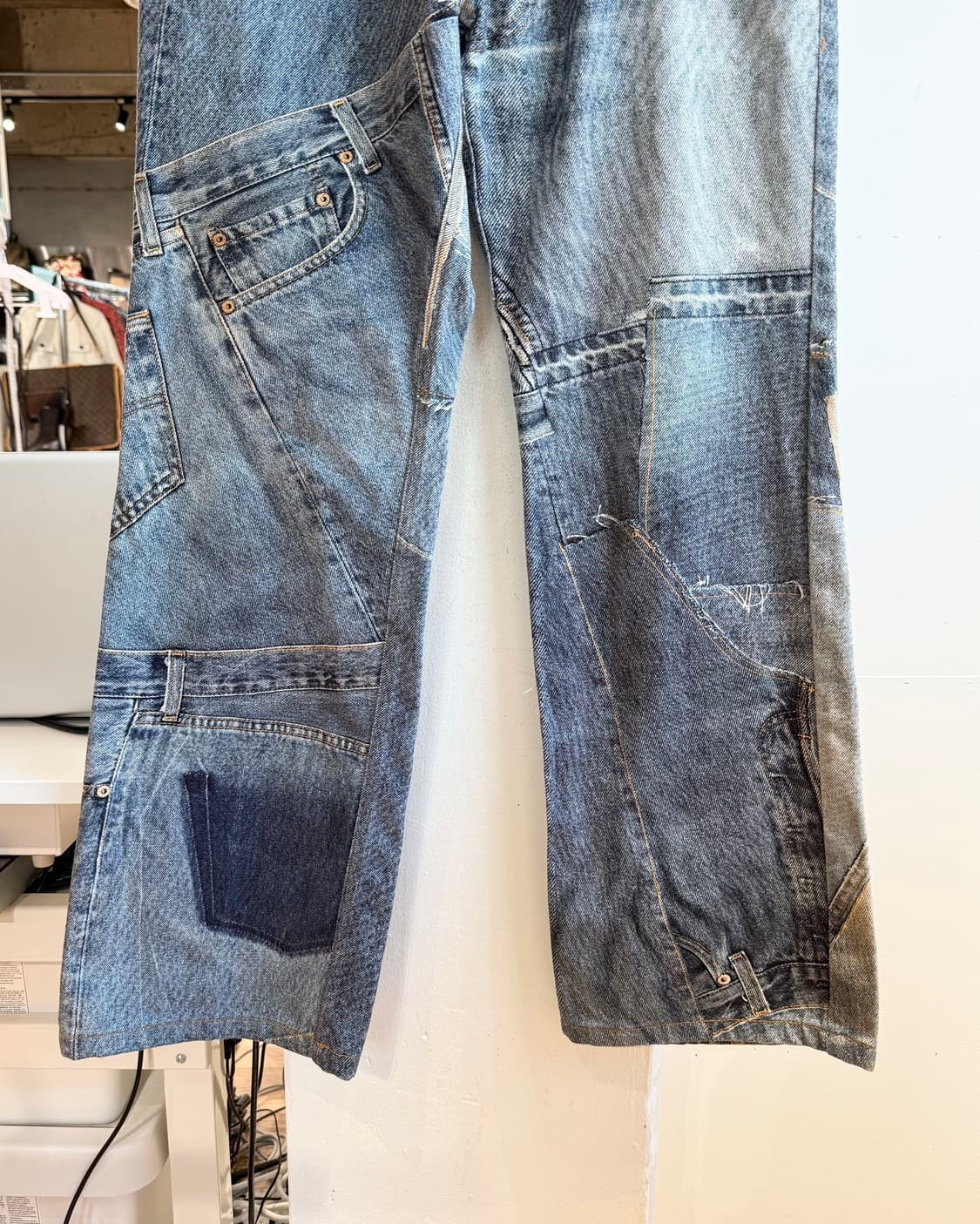 앤더슨벨 데님 빈티지 리워크 팬츠  상품이미지4