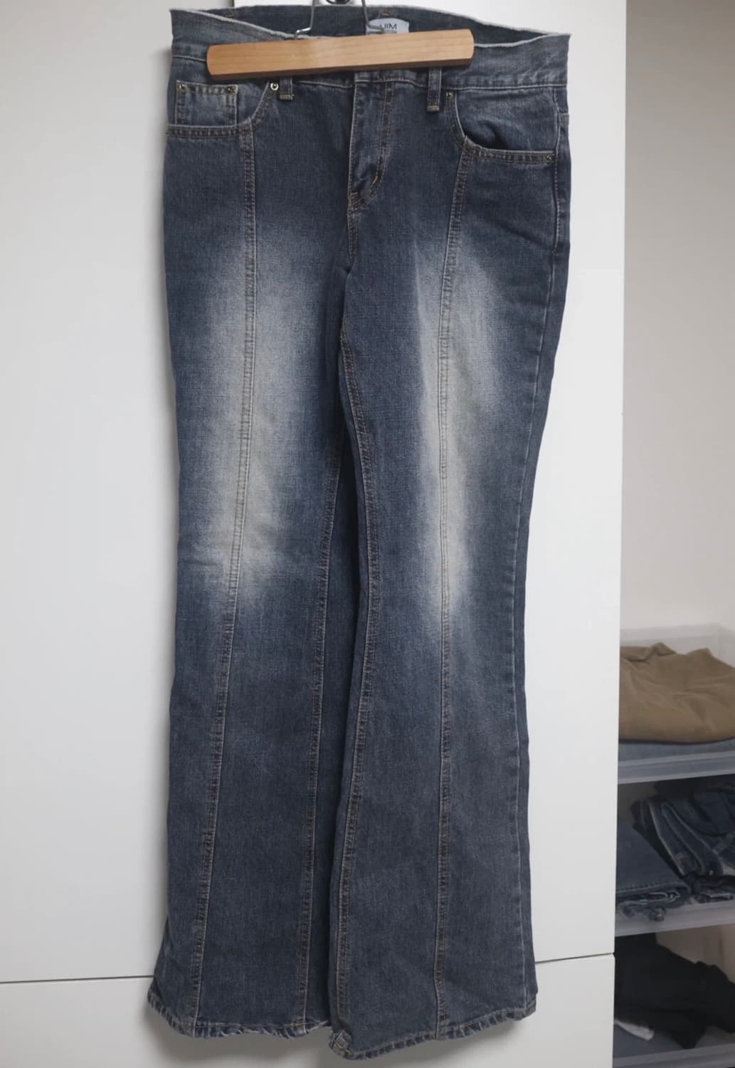 골반핏 로우라이즈 여성 부츠컷 청바지 M 상품이미지3