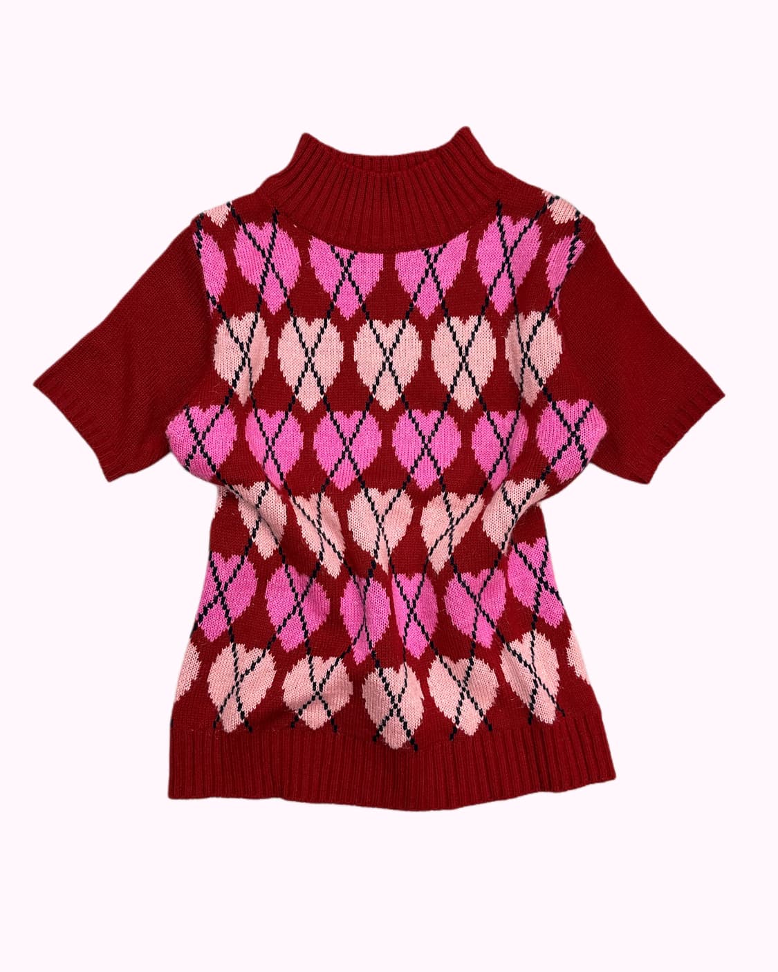 heart argyle mockneck knit 상품이미지1