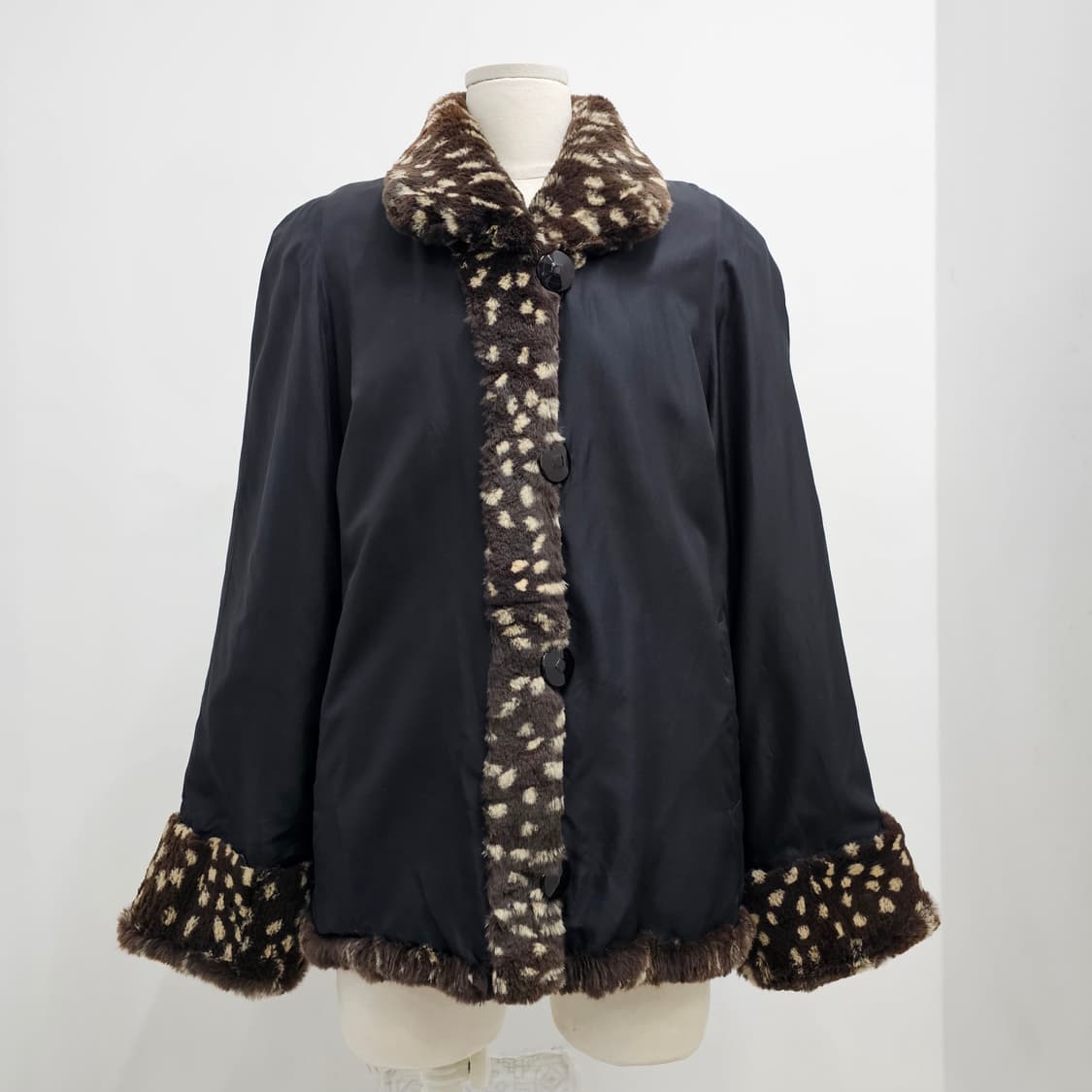 실크100% 래빗퍼 리버시블 양면 자켓 아우터 상품이미지1