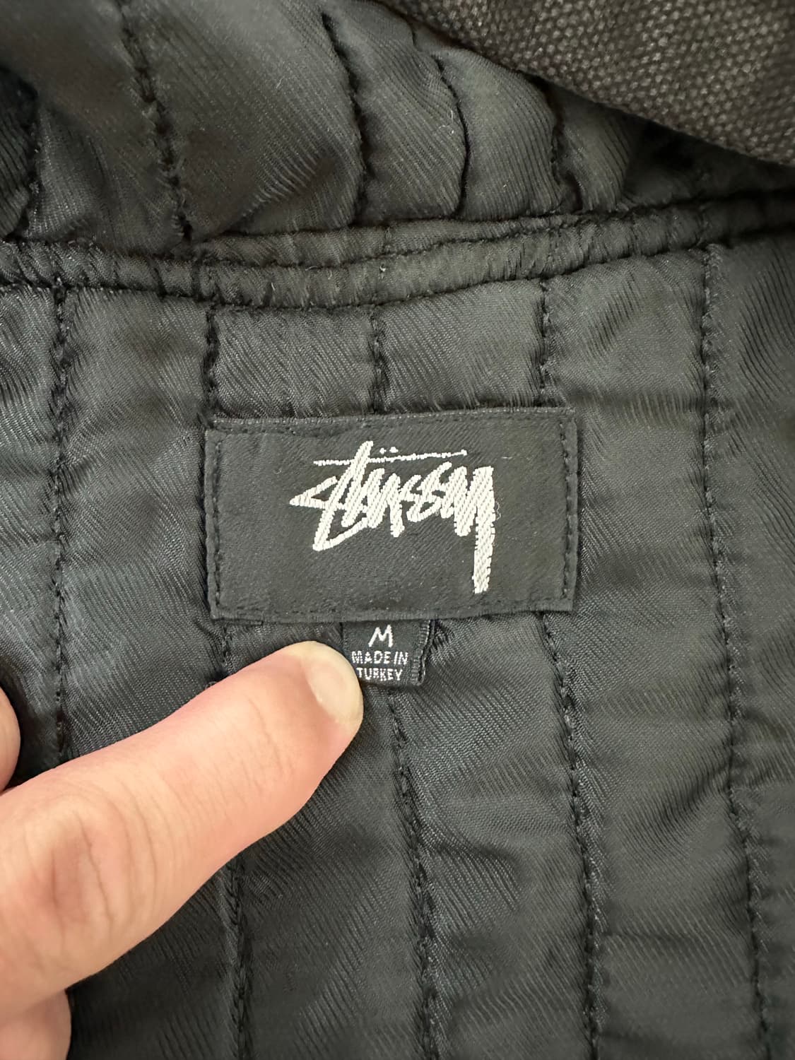 스투시 캔버스 인슐레이티드 워크 자켓 블랙 상품이미지3