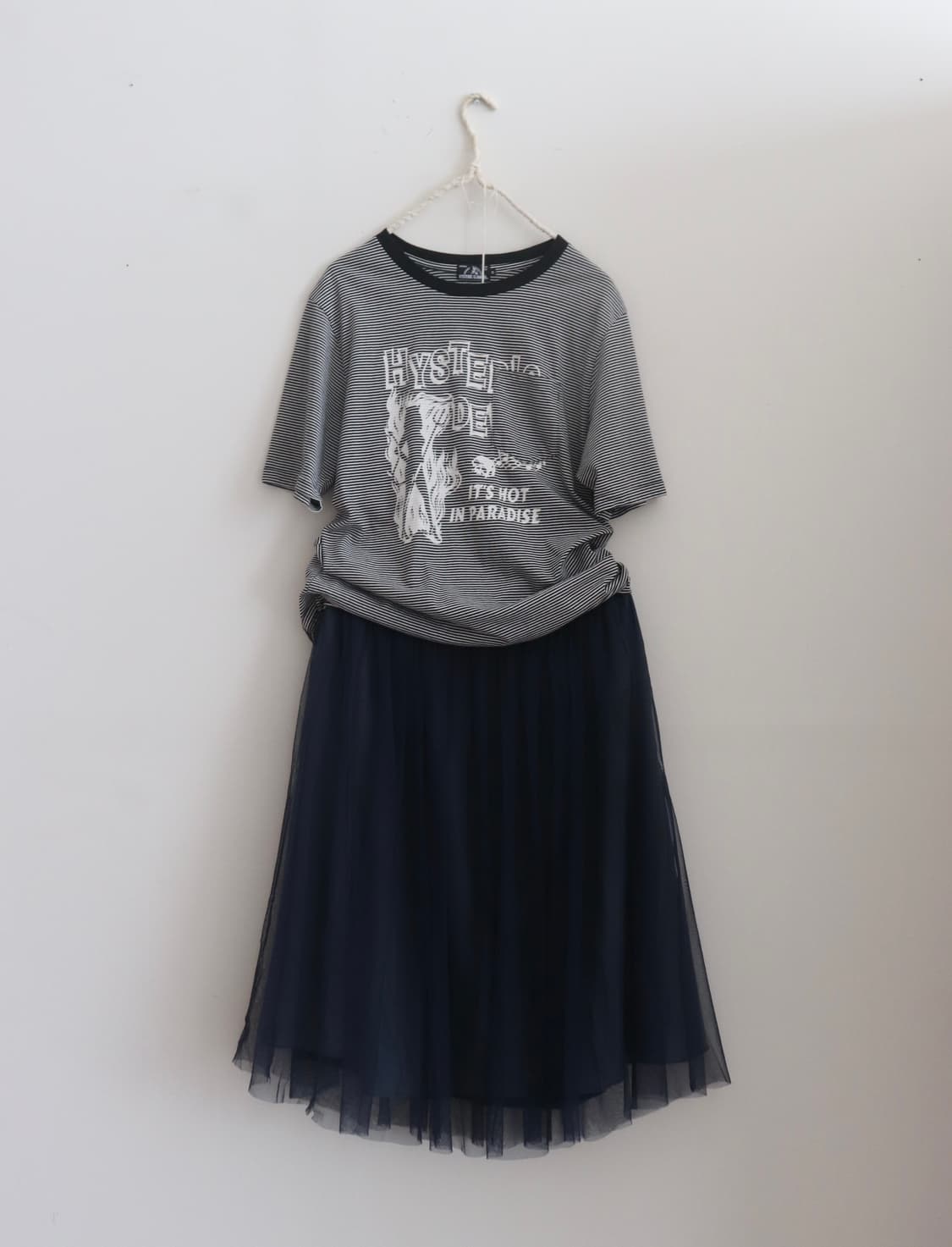 [Hysteric Glamour] Grunge Stripe T-shirt 상품이미지4