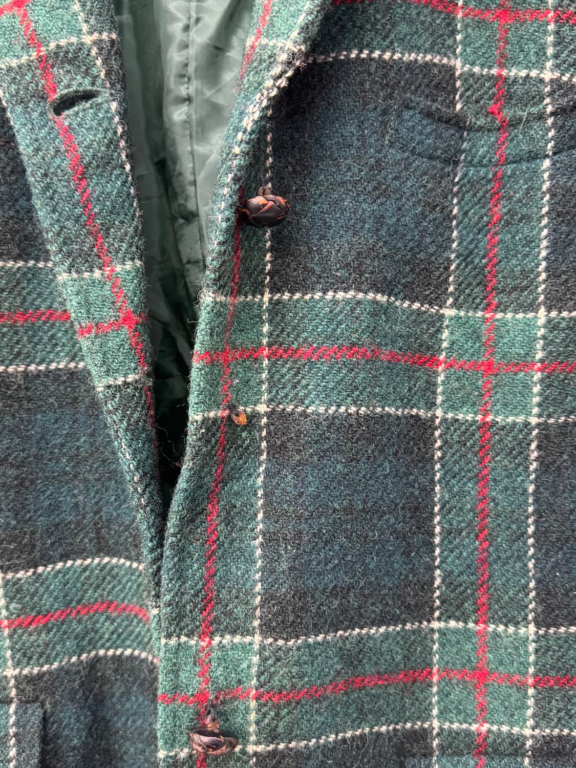 해리스트위드 그린 체크 모자켓 상품이미지5