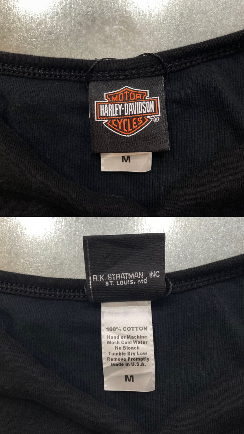 (M) USA Harley Davidson 할리 프린팅 슬리브리스 끈나시 상품이미지10