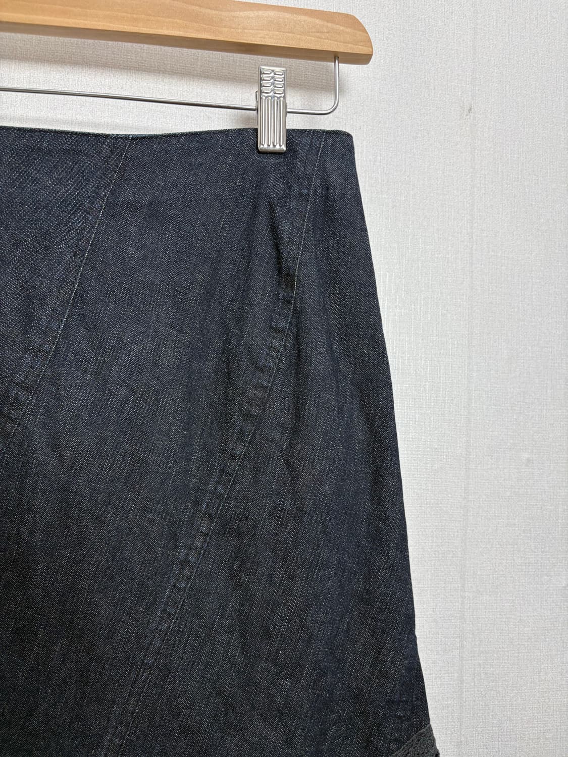 크로쉐 포인트 데님 스커트 상품이미지3