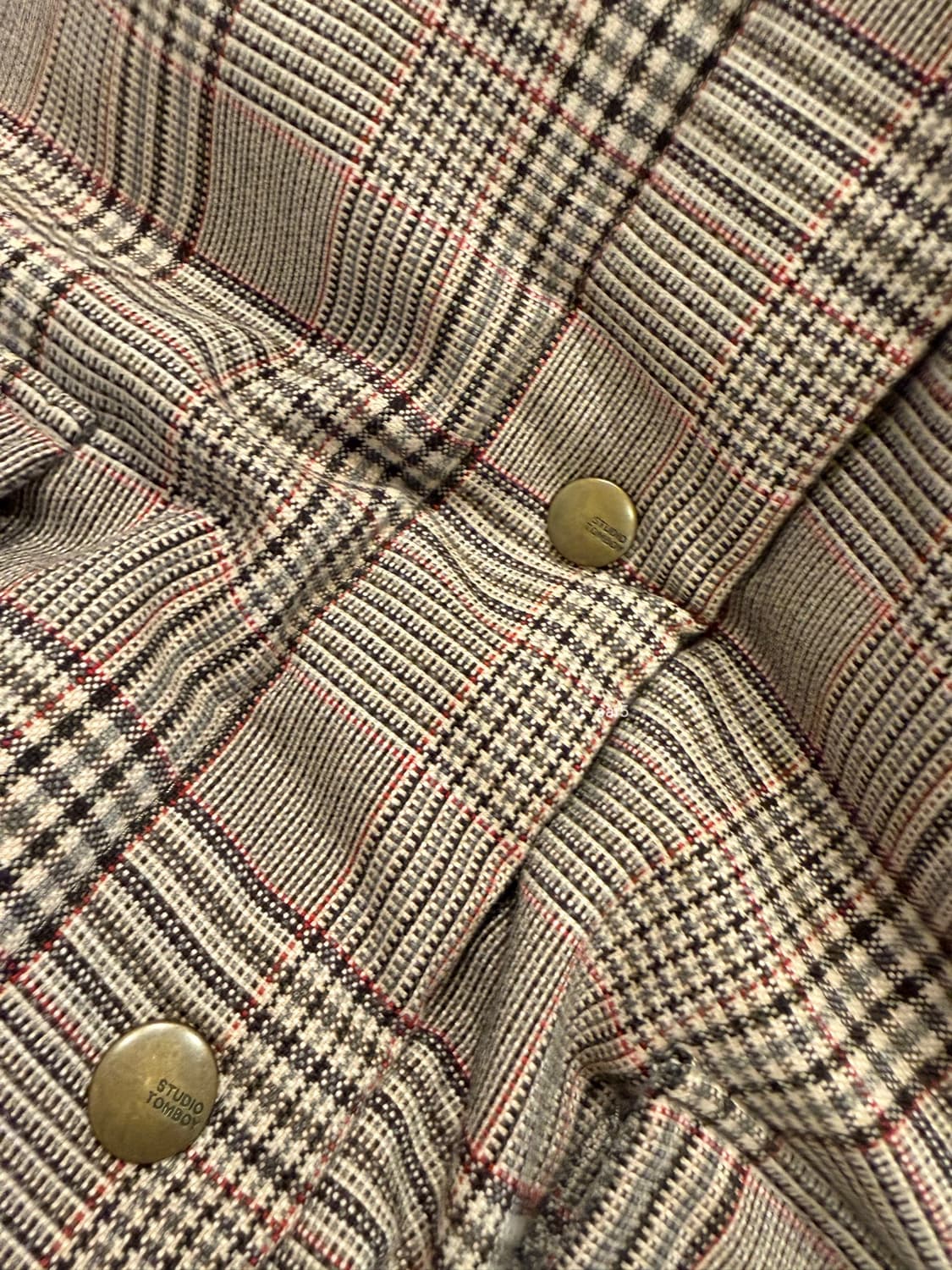 스튜디오톰보이 체크 패딩베스트 상품이미지5