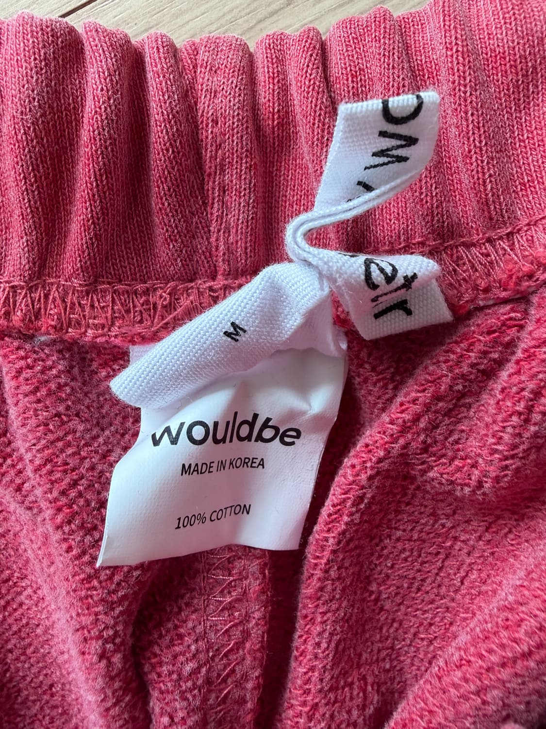 우드비 피그먼트 다이드 스웻팬츠 코랄 상품이미지2