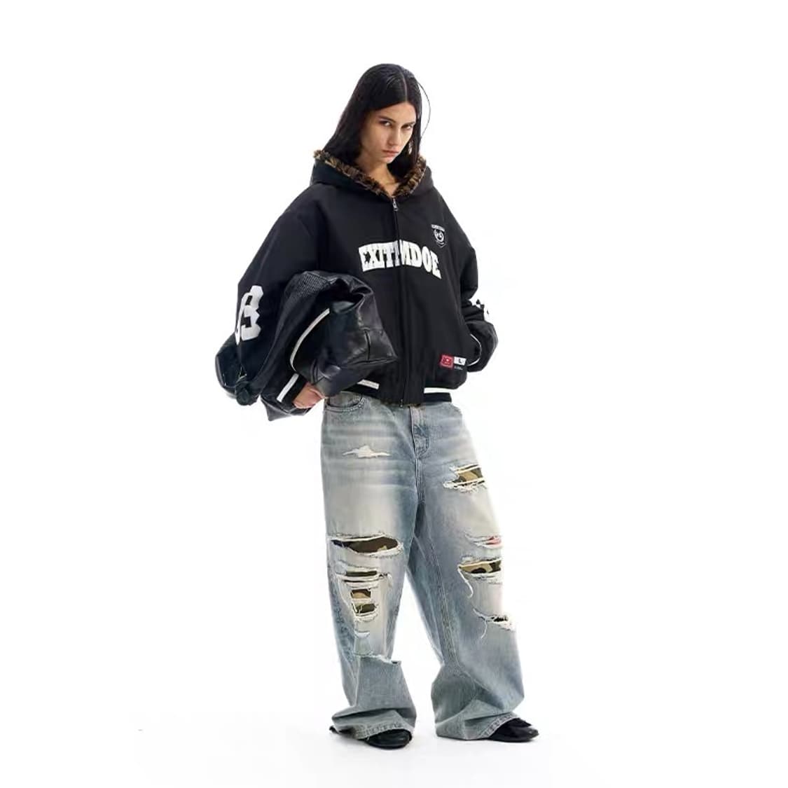 Reversible Leopard Fur Padded Bomber 상품이미지3