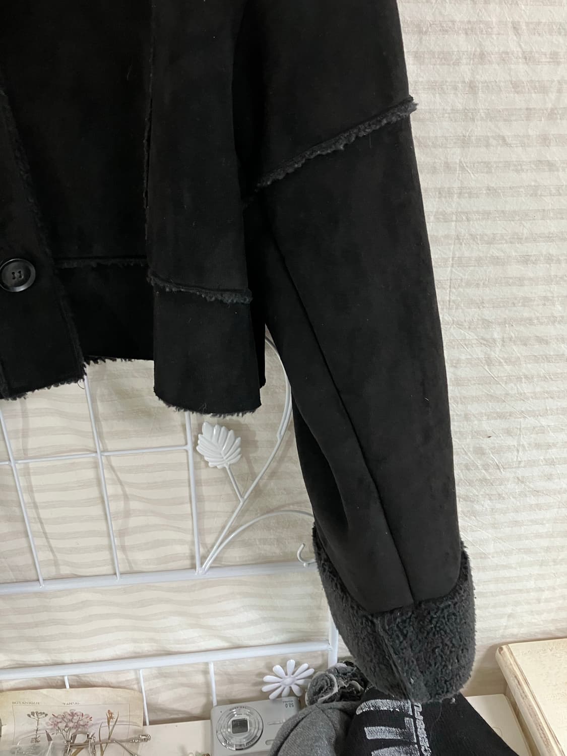 빈티지 블랙 크롭 무스탕 932 y2k 스트릿 갸루 펑키 일본빈티지 fa 상품이미지4