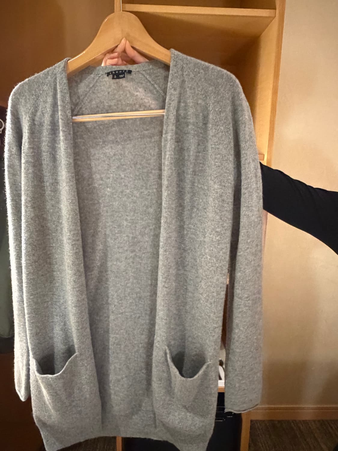 띠어리 캐시미어 롱 가디건 S 그레이 상품이미지6