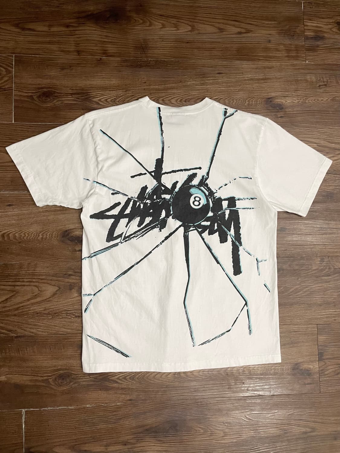 스투시 stussy 쉐터드 반팔 티셔츠 화이트 상품이미지1