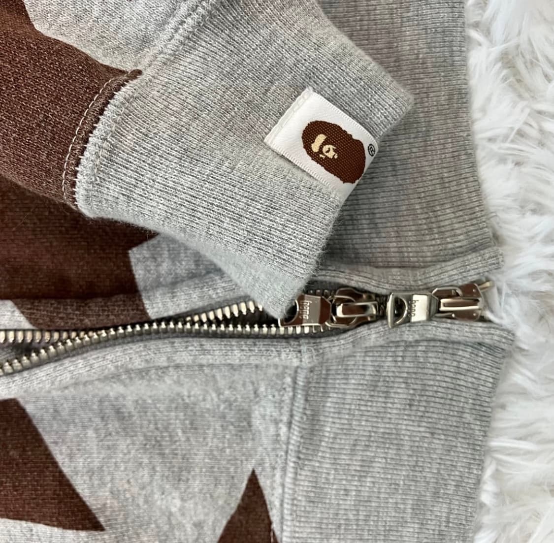 Bape 베이프 초코그레이 스타 후드집업 상품이미지9
