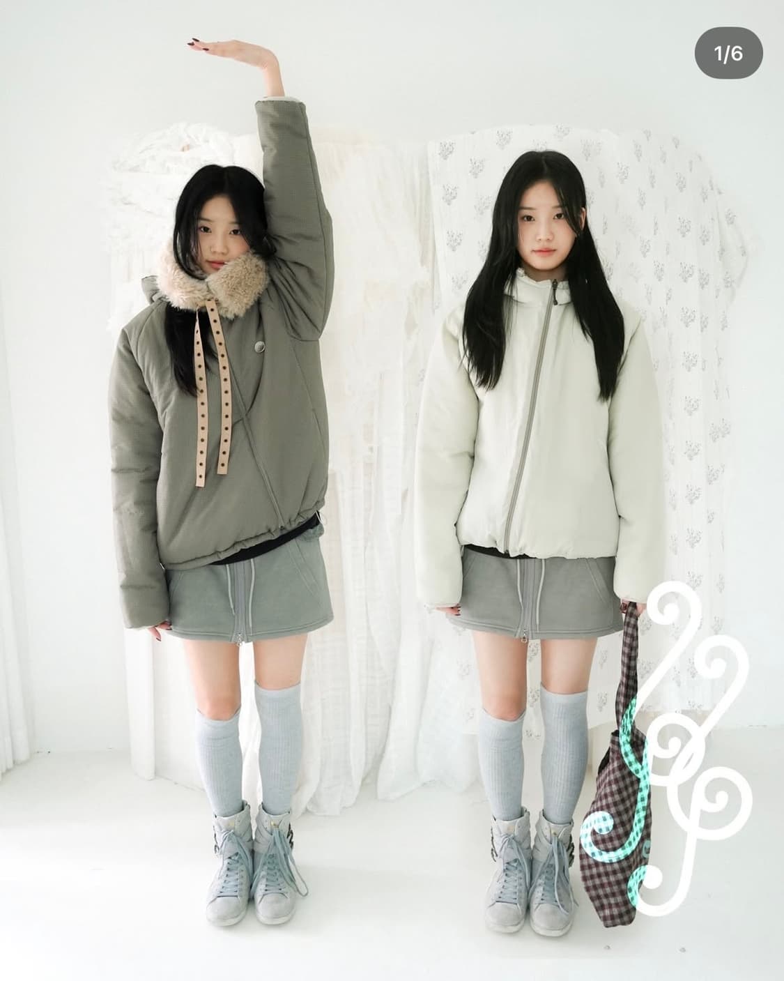 인앤양인하모니 리버시블 패딩 피스타치오 상품이미지1