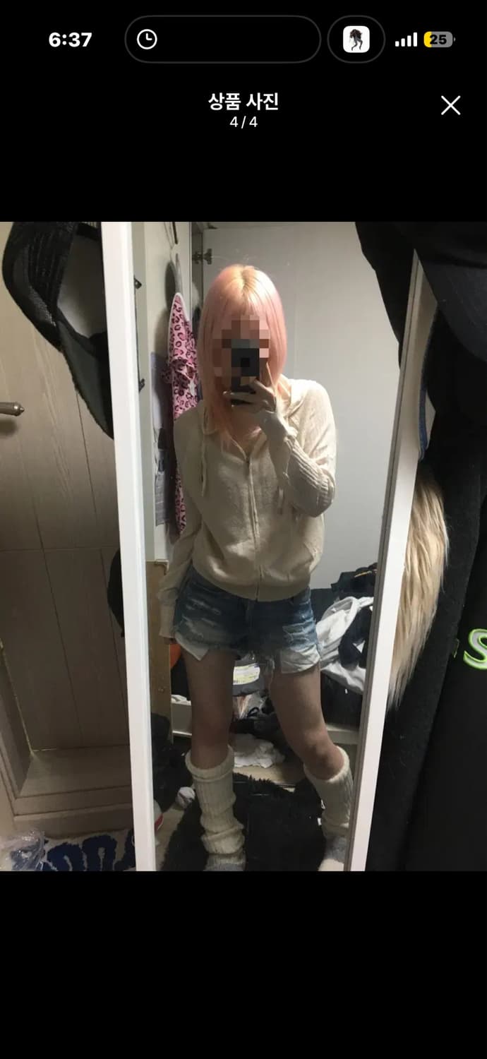 빈티지 코디세트 데님 숏팬츠 상품이미지3