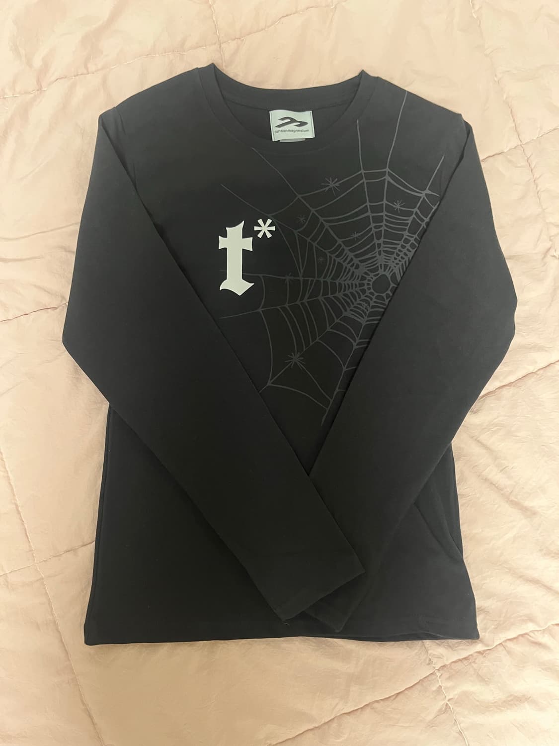 (새상품) 탄산마그네슘 스파이더 웹 롱슬리브 블랙 상품이미지2