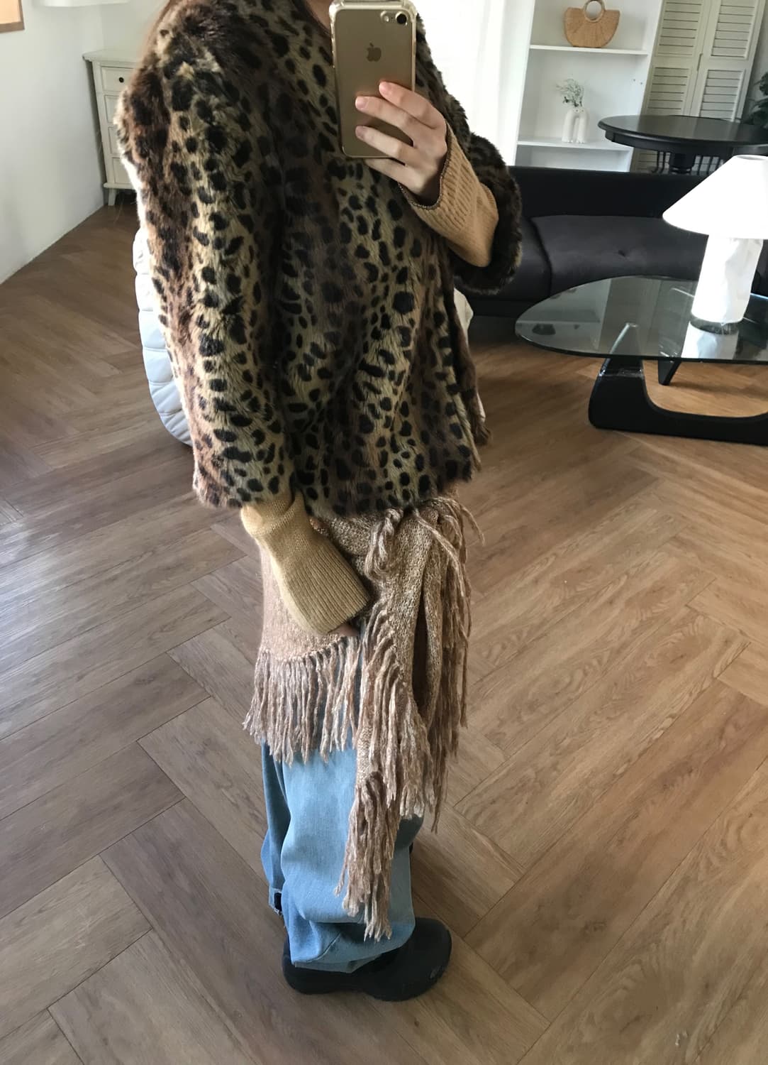 vintage pattern fur jacket 상품이미지3