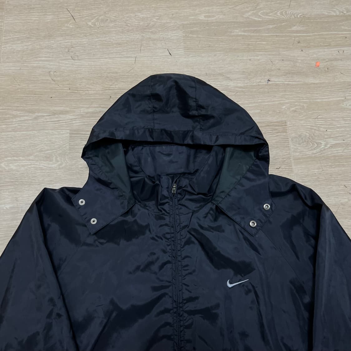 나이키 스우시 로고 베이직 바람막이 후드자켓 [블랙] M/95 상품이미지2