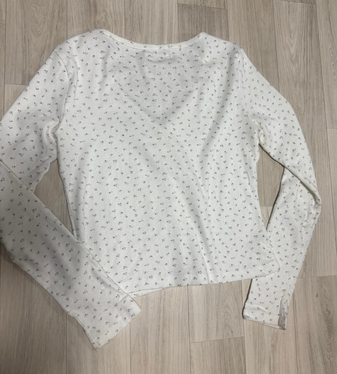 글로니 플라워패턴 펀칭 코튼 가디건 M 상품이미지3