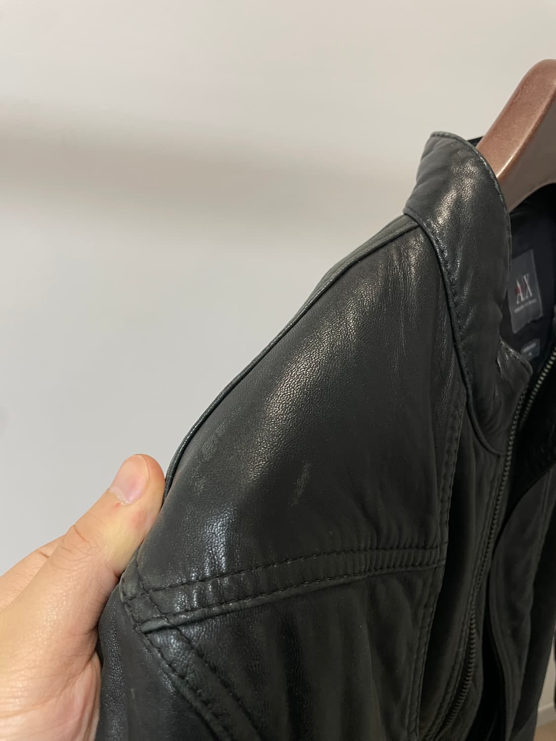 (M) ax 아르마니 익스체인지 투웨이 바이커 램스킨 양가죽 자켓 상품이미지9