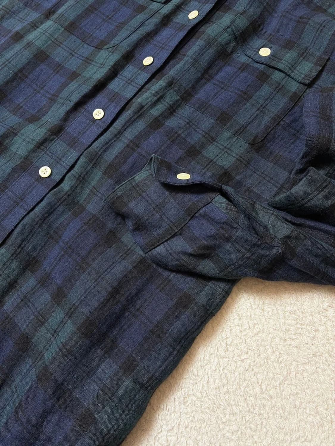 로렌 랄프로렌 100% 린넨 체크 롱 원피스 PN6993 상품이미지4