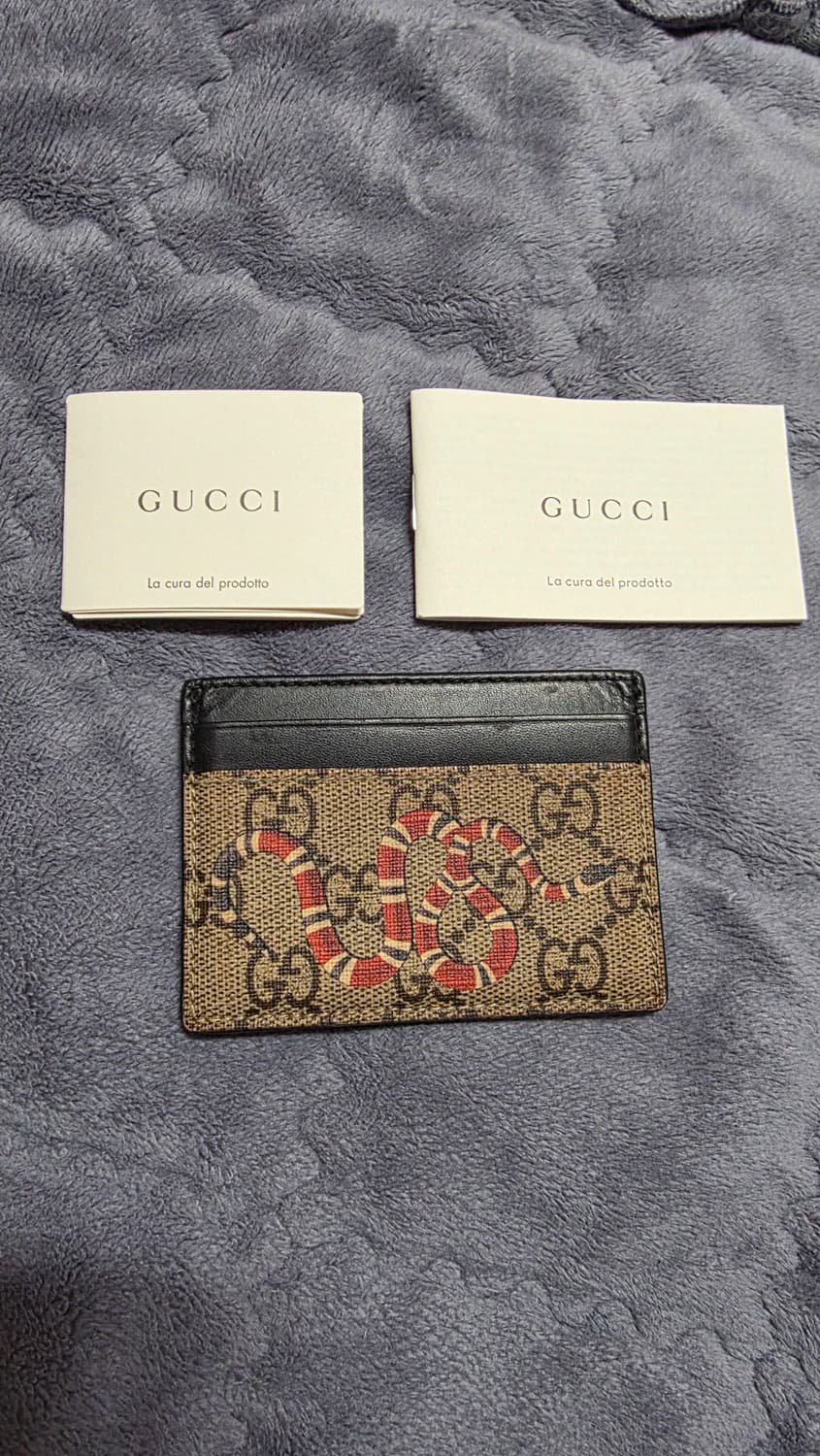 (정품) 구찌 킹스네이크(뱀) GG 수프림 반지갑/개인/팝니다. 상품이미지1