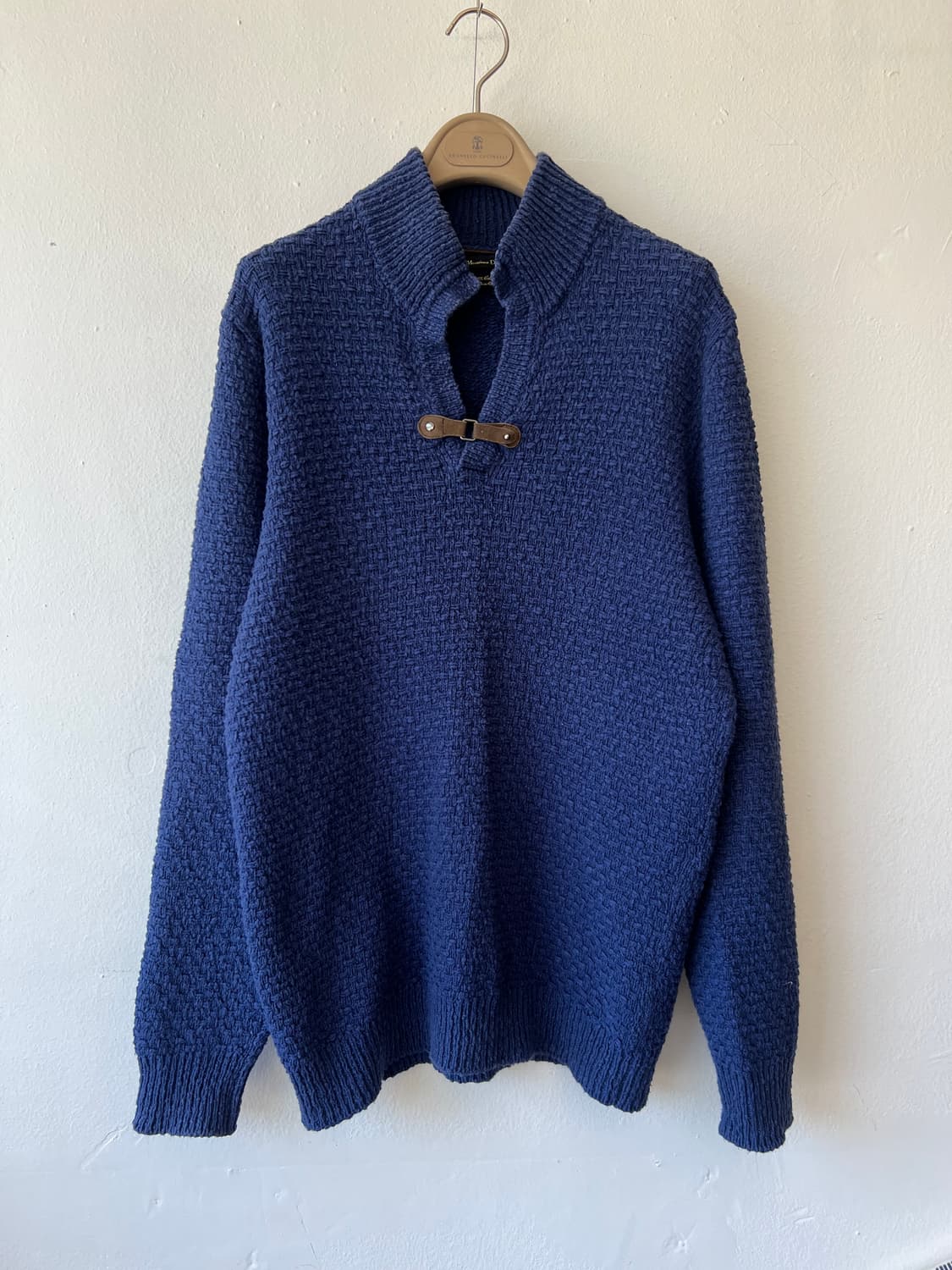 코스 COS 남성 네이비 하이넥니트 코튼니트 상품이미지2