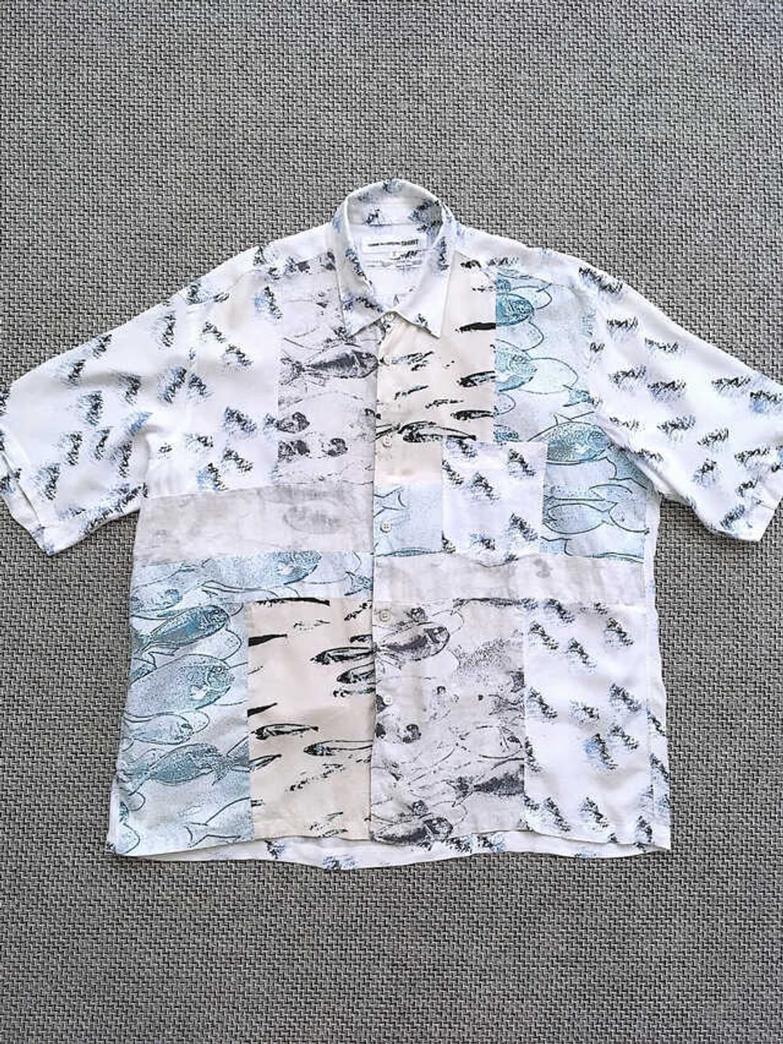 France made silk blended patchwork shirt 상품이미지2