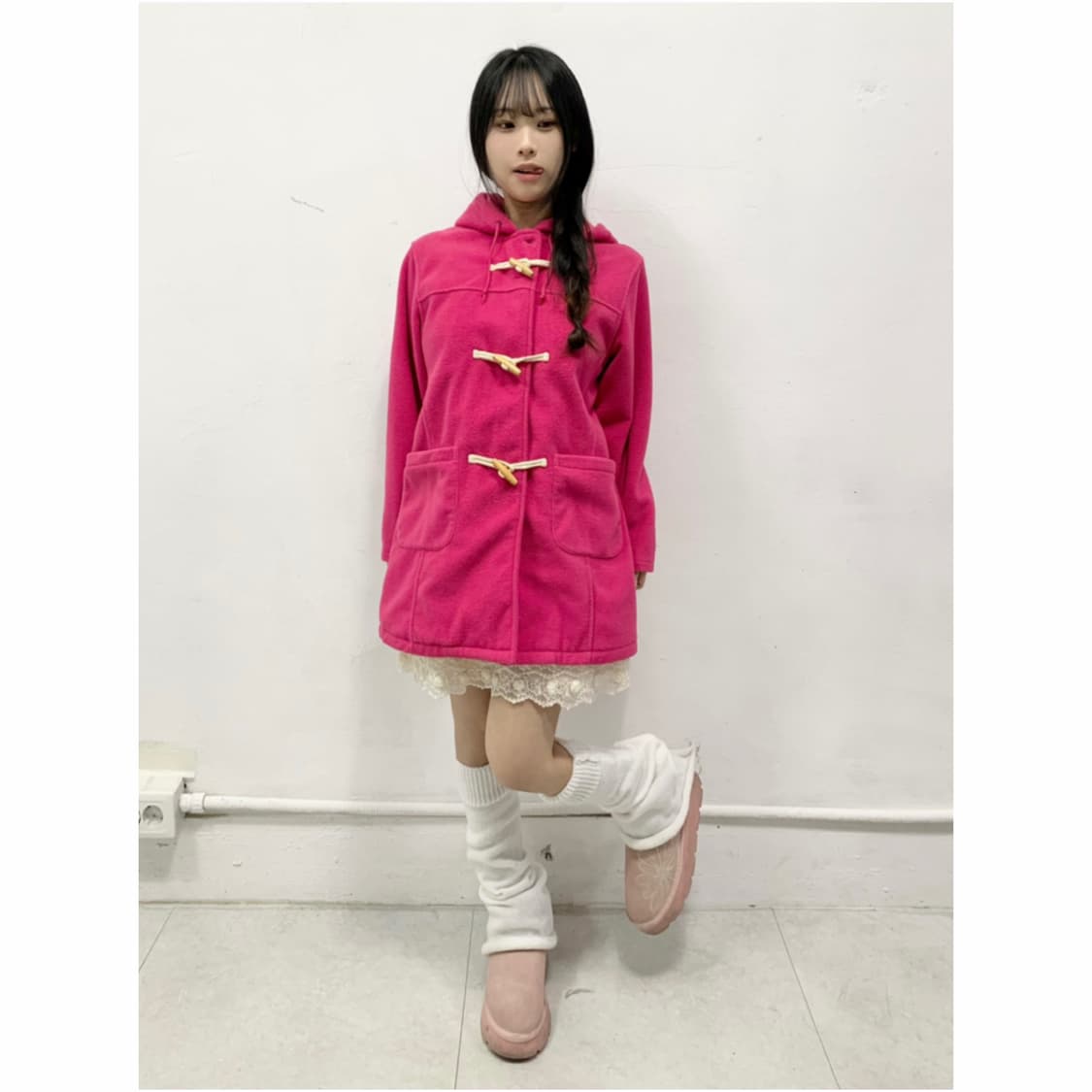 [OCB] 마젠타 핑크 떡볶이 코트 상품이미지1