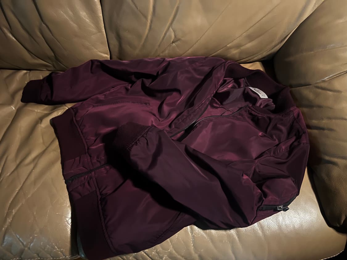 burgundy bomber jacket 상품이미지3